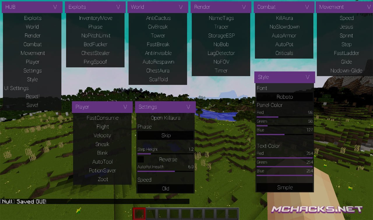 minecraft hacked clients 1.8.9